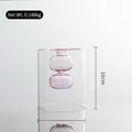 Nordic creative double-walled pink glass flower vase for elegant desktop decoration - Short Pink Gourd Style (HP2021)