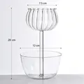 Portafrutta in vetro stile europeo e candeliere per una elegante decorazione della tavola - Stile (zt2034) / 12x20cm