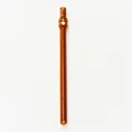 Close-up view of a cute tiger-shaped brown glass straw, heat resistant and reusable design - Bear Straw / Brown