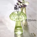 Handmade creative green mushroom glass vase for hydroponic plants, height 120mm - Style D (Grass Green) / 120mm x 90mm