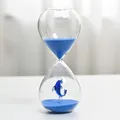 Elegant blue sand hourglass timer with decorative glass dolphin inside for home decor - Dolphin / 30 Minutes