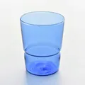 Modern stackable blue glass cup for drinking milk and coffee, heat resistant glassware - 101-200ml / Blue Cup