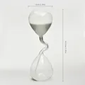 Reloj de arena artístico de cristal con cuello retorcido y arena blanca decorativo hogar - Reloj de Arena de Cuello Fino (6*18.5cm) sin Temporizador / Blanco