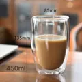 450ml διαφανές γυάλινο φλιτζάνι καφέ διπλού τοιχώματος, πλάτος 85mm και ύψος 135mm - 450ml / Διαφανές Ποτήρι Σχήμα Αυγού (Μεγάλο)