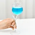Calice da vino elegante a forma di rosa in vetro borosilicato per regali romantici - 180ML / Forma di Rosa