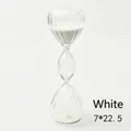 Reloj de arena creativo de tres niveles con arena blanca para decoración nórdica - 7*22.5cm / Blanco (Rayado)