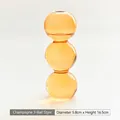 Modern amber bubble-shaped glass vase with 3-tier triple ball design - HP2038 3-Ball Style - Champagne