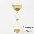 Reloj de arena creativo de cristal de tres niveles en oro champán, tamaño 7x22,5cm - 7*22.5cm / Champán (Rayado)