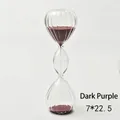 Reloj de arena elegante de cristal de tres niveles estilo nórdico, arena violeta - Púrpura Oscuro (Rayado)