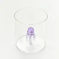 Creative handmade 3D purple octopus figurine glass cup for water and juice cup. - 201-300ml / Octopus