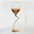Kunstvolle Sanduhr aus Glas mit S-förmigem Hals und orangem Sand für die Dekoration - Dünnhals-Sanduhr (6*18,5cm) Nicht-Zeitnehmung / Orange