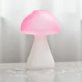 Frosted pink mushroom glass vase for hydroponics and home decoration - 8*12cm / Matte Pink