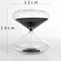 Sablier créatif de 30 minutes en verre UFO avec sable noir 12x14cm décoration - Sable Noir (30 Minutes) / 12x14cm