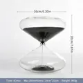 Grand sablier créatif en verre en forme de soucoupe volante avec sable noir 60 minutes. - Black Sand (60 Minutes) / 16x20cm