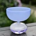 Creative blue and purple glass dessert cup featuring a unique decorative bubble base design - Medium Version / Lavender