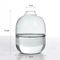 Minimalist smoke grey glass vase with 14cm height for hydroponics and home decor - Style A Large / Height 14cm x Bottom 9cm x Mouth 3cm