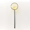Hitzebeständiger Glas-Dessertlöffel mit bernsteinfarbener Schale und rauchgrauem Griff - Großer Mehrfarbiger Stil / Grauer Griff