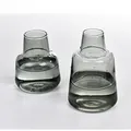 Elegant minimalist smoke gray glass vases set for aromatherapy and hydroponics decor - Type B Set