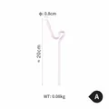 Rosa kunstvoller gebogener Glasstrohhalm mit 0,8 cm Durchmesser und 20 cm Länge - Kunststil ZH-A / 0.8cm x 20cm / Rosa
