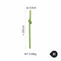 Wiederverwendbarer grüner künstlerischer Glasstrohhalm hitzebeständig für Getränke - Kunststil ZH-H / 0.8cm x 20cm / Grün Und Gelber Punkt