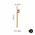 Orangener künstlerischer Glasstrohhalm gebogen mit grüner Perle 0,8cm Durchmesser 20cm - Kunststil ZH-J / 0.8cm x 20cm / Champagner Und Grüner Punkt