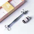 Handmade unicorn glass dip pen gift set with red ink bottle and elegant packaging box - Black Unicorn Small Gift Box