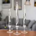 Elegante juego de tres lámparas de aceite de vidrio transparente de estilo nórdico - Combinación de conjunto