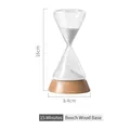 15-minute glass hourglass timer with elegant beech wood base for desk decor - 15 Minutes Timer Style / Beech Wood Base