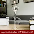 Elegante candelabro de vidrio soplado a mano lámpara de aceite decorativa, altura 25,5 cm - L