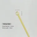 Gelber Strohhalm aus Borosilikatglas mit glattem runden Kopf und hitzebeständigem Design - Rundspitze / 8mm*18cm / Gelb