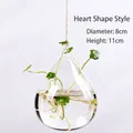 Florero de vidrio colgante en forma de gota para hidroponía, estilo corazón 8x11cm - Estilo Corazón (8x11)