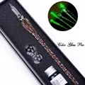 Light purple luminous glass dip pen set with ink and holder in elegant gift box - Gift Box Version / Light Purple