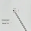Wiederverwendbarer grauer Borosilikatglas-Strohhalm mit runder Kugelspitze, 18 cm lang - Rundspitze / 8mm*18cm / Grau