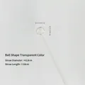 Hitzebeständiger transparenter Glastrinkhalm mit 1,5 cm Kugelende und 18 cm Länge - Rundspitze / 8mm*18cm / Transparent