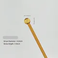 Wiederverwendbarer champagnerfarbener Borosilikat-Glasstrohhalm, 18 cm, Rundkopf. - Rundspitze / 8mm*18cm / Champagner