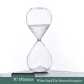 Eleganter 30-Minuten-Glas-Sanduhr-Timer mit feinem weißem Sand für Bürodekoration - 30 Minuten / White sand