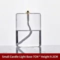 Portavelas de lámpara de aceite de vidrio hecho a mano transparente hogar 7cm x 9,2cm - S