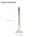 Candelabro grande de vidrio transparente lámpara de aceite de 29cm - M