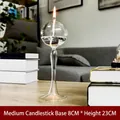 Candelabro de lámpara de aceite de vidrio transparente mediano, altura 23 cm - M
