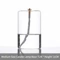 Elegante lámpara de aceite de vidrio transparente de 7x11cm para decoración del hogar - M