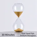 Eleganter 30-Minuten-Sanduhr-Timer aus Glas mit Goldgold, ideal für die Bürodekoration - 30 Minuten / Goldener Sand