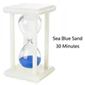 30-minute creative hourglass timer with sea blue sand and minimalist white frame - 30 Minutes / Blue