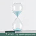10-Minuten Sanduhr aus Glas mit hellblauem Sand für die Dekoration - 10 Minuten / Hellblauer Sand