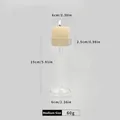 Medium size hand-blown glass candlestick holder with total height of 15cm and 6cm base - M / 15cm