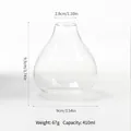 Europäische minimalistische tropfenförmige Glasvase für Hydrokultur, 410ml Inhalt - L / 9x9.5cm