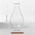 Minimalistische klare Glasvase für Hydrokultur mit 420ml Fassungsvermögen und Maßen. - S / 8.5x11.5cm