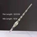Elegant handcrafted glass dip pen with a spiral tip for manga drawing and calligraphy - Tranquil / 18.5cm