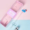 Exquisite handcrafted flamingo glass dip pen gift set with pink box and ink for calligraphy - Cute Blue Flamingo