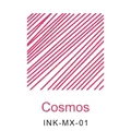 SKU swatch of Autumn Cherry pink fountain pen ink for dip pens, model INK-MX-01 sample - Cosmos (INK-MX-01)