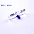 Elegante reposaplumas de cristal hecho a mano con detalle azul oscuro para caligrafía - Soporte Creativo-Azul Oscuro